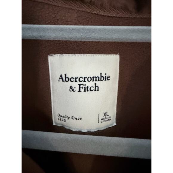 Abercrombie & Fitch Cheetah Fuzzy Quarter-Zip Sweater-Size XL - Picture 8 of 8